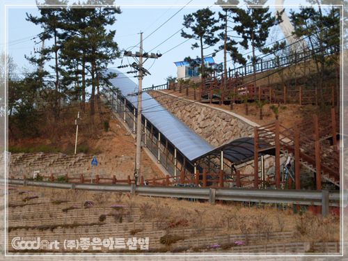 에스컬레이트위 캐노피설치